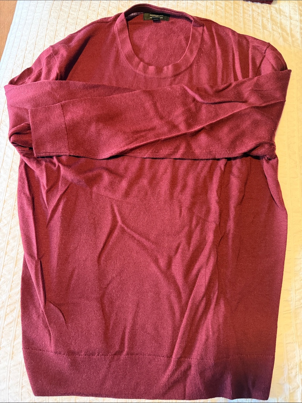 Banana Republic Women's Crewneck Sweater - Wine - 100 wool